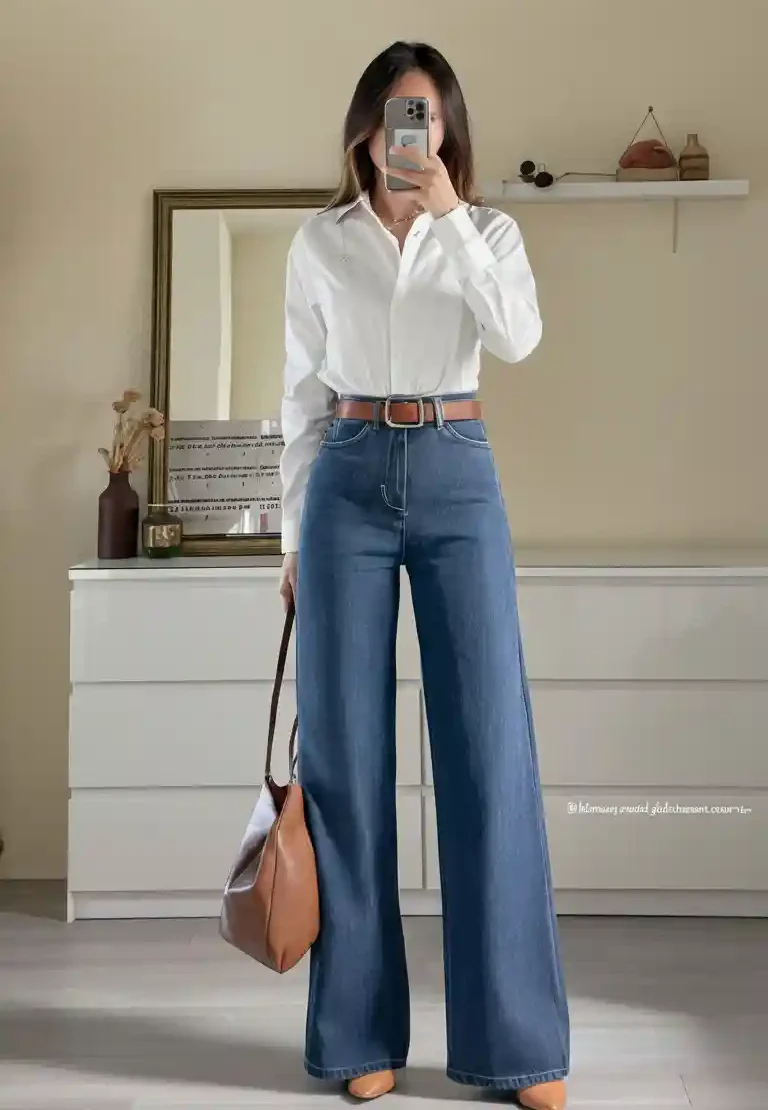 استایل با شلوار جین مام استایل (Mom Style)